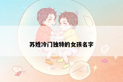 苏姓冷门独特的女孩名字